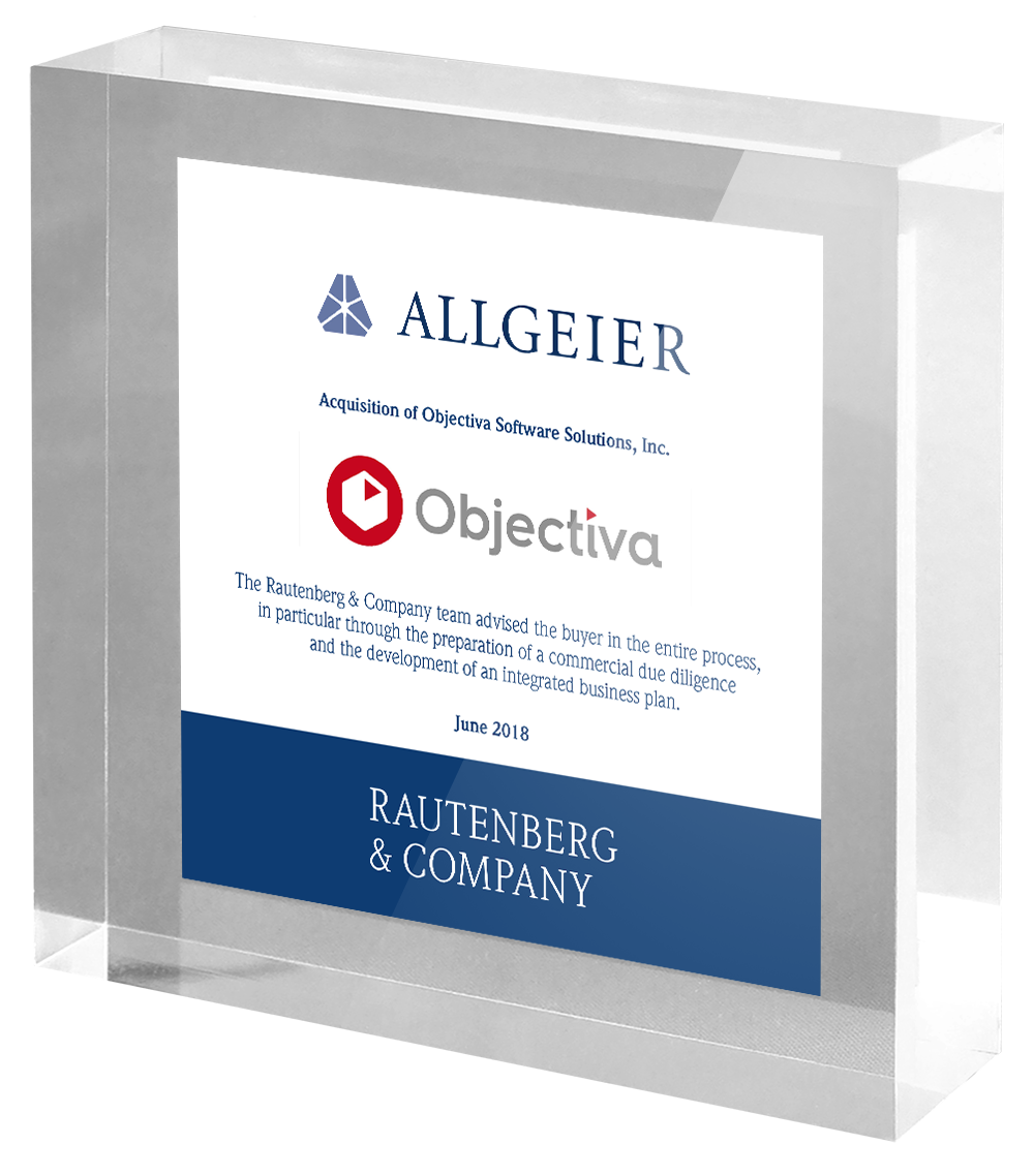 Rautenberg & Company advises Allgeier on the acquisition of Objectiva Software Solutions, Inc.