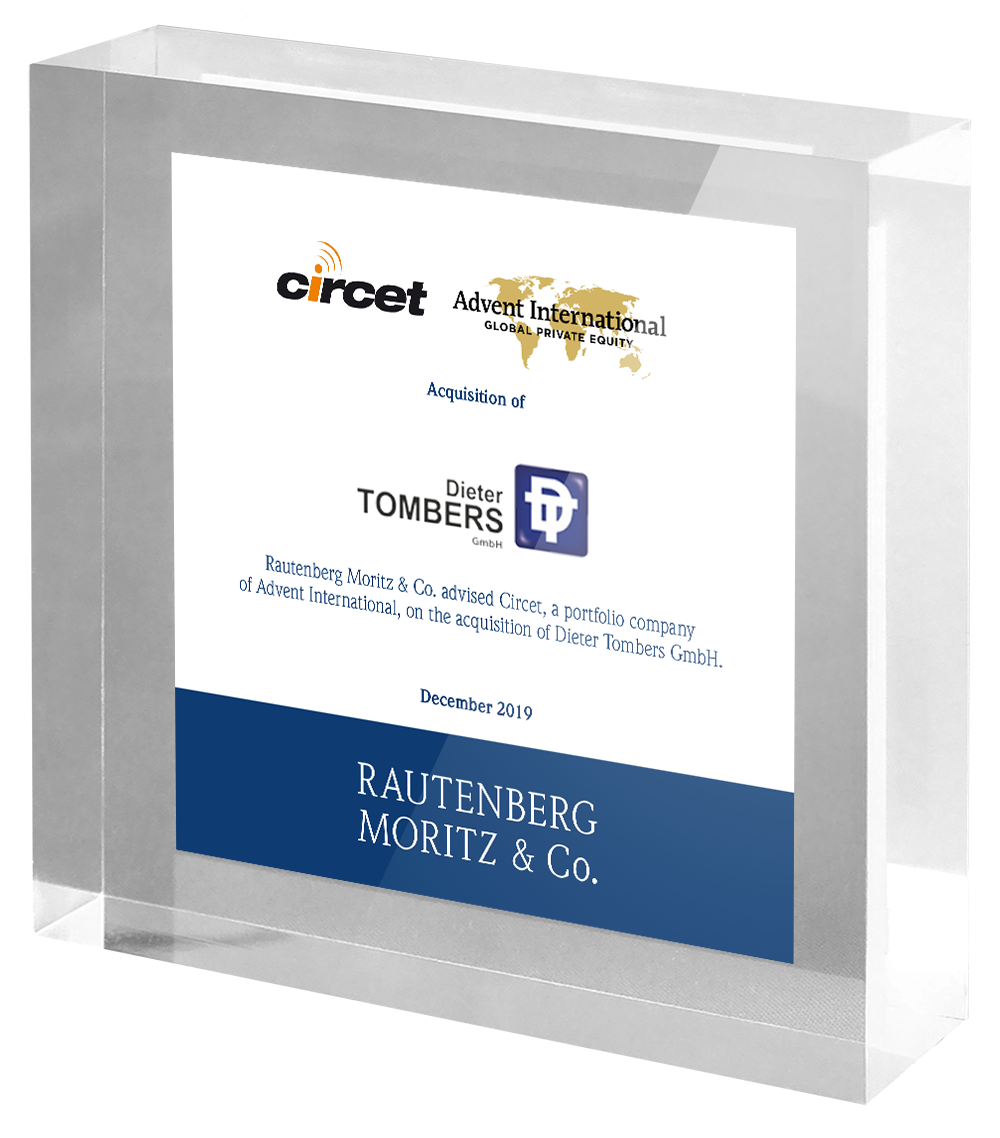 Rautenberg Moritz & Co. advises Circet and Advent International on the acquisition of Dieter Tombers GmbH.