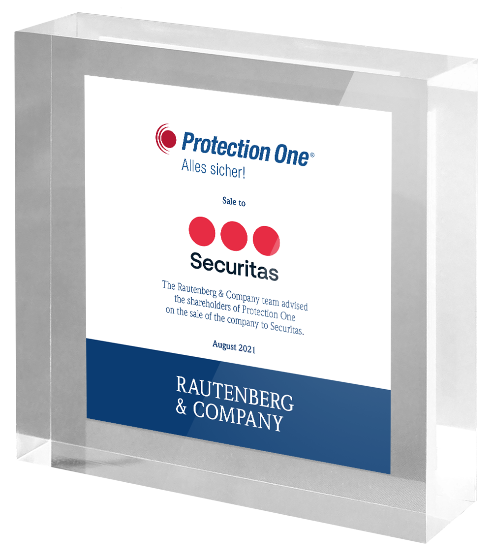 Rautenberg & Company advises the shareholders of Protection One on the sale of the company to Securitas.