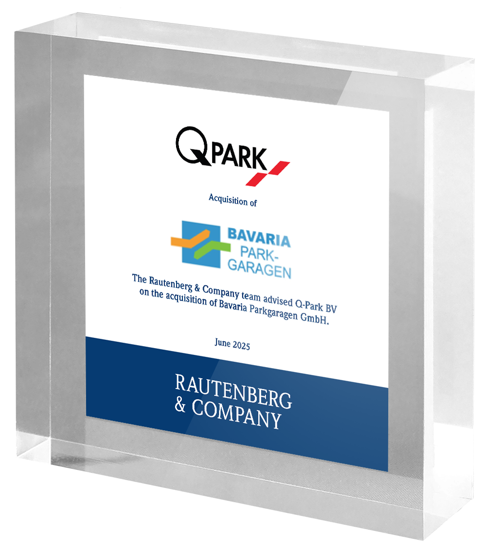 Rautenberg & Company advises Q-Park BV on the acquisition of Bavaria Parkgaragen GmbH.